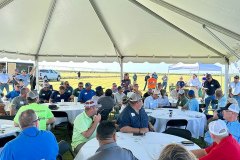 Jon Lallament speaking at the Celebration Hybrid Bermudagrass Field Day